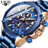 👉 Watch steel LIGE 2020 New Fashion Mens Watches with Stainless Top Brand Luxury Sports Chronograph Quartz Men Relogio Masculino