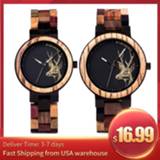 👉 Watch vrouwen BOBO BIRD Wood Couple Gift Watches for Women Men Elk Wooden Ladies Quartz Lover's Wristwatches Fast Deliver from USA Waterproof