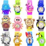 👉 Watch baby's kinderen 16 New Styles Animals Children Kid Baby Learn Time Toy Fox/Cat/Mouse/Monkey/Spider/Bird Wrist for Kids Birthday Gift