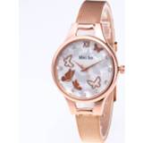 👉 Watch vrouwen meisjes New Ladies Luxury Brand Butterfly Printed Round Diamond Inlaid Dial Quartz Casual Gifts for Girls часыженские