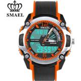 👉 Watch meisjes jongens SMAEL Fashion Children Sport Watches Waterproof Analoge LED Digital Student Multifunctional Wristwatch Clock for Girl Boy