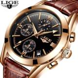 👉 Watch leather LIGE Men Sport Quartz Fashion Clock Mens Watches Top Brand Luxury Waterproof Business Relogio Masculino