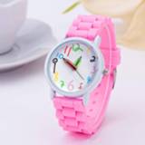 👉 Pencil kinderen 2019 Fashion Children Kids Arabic Numerals Analog Display Quartz Wrist Watch relogio Feminino Trendy