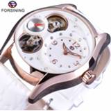 👉 Dress wit leather small vrouwen Forsining White Genuine Ladies Fashion Tourbillion Luxury Second Dial Design Women Rhinestone Watch