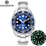 👉 Watch San Martin New Diver Men Automatic Mechanical Watches Sapphire Crystal Ceramic Bezel Date Window Luminous 30Bar Waterproof