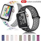 👉 Watch silicone Strap For Apple band 38mm 42mm Accessories Breathable Sport wrist belt bracelet iWatch serie 5 4 3 se 6 44mm 40mm