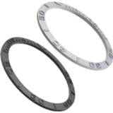 👉 Zirconia zwart zilver Ceramic Ring Mouth Scale Silver Black Watch Accessories Waterproof Cover 38 * 31.8 1.2mm Unisex Bezel