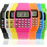 👉 Calculator silicone kinderen New Fad Children Date Multi-Purpose Kids Electronic Wrist Watch