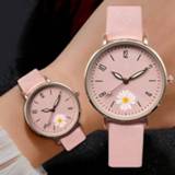 👉 Watch leather small vrouwen 2020 NEW Daisies Women Fashion Casual Belt Watches Simple Ladies Dial Quartz Clock Dress Wristwatches