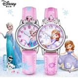 👉 Watch meisjes kinderen Disney Cartoon Children Wristwatch Girl Frozen Aisha Princess Sofia Waterproof Primary School Quartz Kids 3Bar