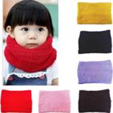 Shawl baby's jongens meisjes New Baby Winter Scarf For Boys Girls Warm Brushed Knit Neck Warmer Circle Wrap Cowl Loop Snood Unisex