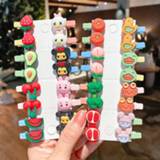 👉 Ornament resin plastic meisjes baby's 10pcs Mini Animal Fruit Flower Hair Clips Hairpins for Girl Baby Kid Pins Headwear Ornaments Accessories