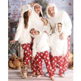 Pyjama Two-piece christmas family pajamas 2020 Alpaca print plush warm hooded suit Matching Clothes pyjamas