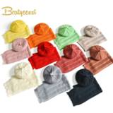 👉 Sjaal baby's meisjes kinderen New 2020 Baby Hat Scarf Set for Girls Autumn Winter Kids Cap Scarves Girl Knit Beret Hats Fashion Painter