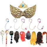 Glove meisjes 3-12T Party Accessory Princess Gloves Wig Braid for Girl Elsa Anna Sofia Aurora Rapunzel Belle Cinderella Birthday Costume Prop