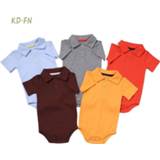 Short sleeve baby's jongens Baby Clothes Summer Infant Polo Shirt Cotton Jumpsuit Romper Solid Color Boy