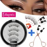 👉 MB Magnetic Eyelashes with 5 Magnets Handmade Reusable 3D Mink False Eyelashes for Makeup faux cils magnetique naturel Tweezers
