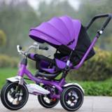 👉 Bike baby's Baby Tricycle 3 In 1 Flat Lying Carriage Stroller Trike Adjustable Swivel Seat Foldable Child Umbrella Pram