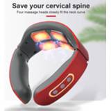 👉 Massager Electric Pulse Heat Neck Far Infrared Heating Shoulder Massage Machine Intelligent Cervical Pain Relief Relaxation Tool