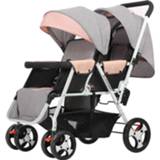 👉 Trolley baby's kinderen 2020 Newest Twin Baby Strollers Lightweight Folding Front Rear Reclining Double Stroller For Kids Can Lie Flat