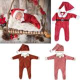 Jumpsuit baby's jongens meisjes Christmas Newborn Photography Props Suit Cute Hat Set Baby Boys Girls Photo Shooting Costume Outfits