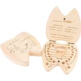 👉 Organizer baby's meisjes jongens 1pc Wood Baby Girl Boy Tooth Boxes Save Deciduous Teeth Storage Keepsakes Collecting Gift