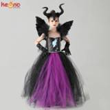 Dress meisjes kinderen Maleficent Malificent Sorceress Evil Queen Girls Fancy Tutu Sparkly Kids Dark Fairy Witch Gown Halloween Costume