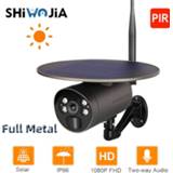 👉 Intercom SHIWOJIA Solar Camera Wifi IP Full Metal Outdoor IP66 PIR Video Surveillance Wireless Battery Low Power Two-way