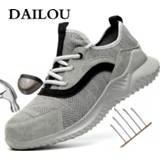 👉 Veiligheidsschoen steel DAILOU Men Safety Shoes Boots Breathable Work Puncture-Proof Toe Anti-smashing Lightweight Anti-static