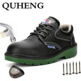 👉 Veiligheidsschoen steel vrouwen QUHENG 2020 Indestructible Men and Women Toe Cap Work Safety Shoes Puncture-Proof Boots Construction Free Shipping