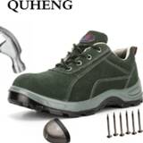 👉 Deodorant steel QUHENG Men Fashion Toe Protective Smashing Work Anti-Static Plus Size Construction Shoes Dropshipping