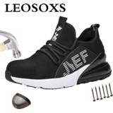 👉 Veiligheidsschoen steel vrouwen LEOSOXS Breathable Safety Shoes Toe Anti-smashing Cap Plus Size Men and Women Comfort Mesh Sneakers Dropshipping