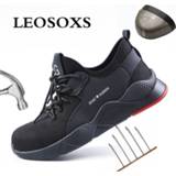 👉 Shoe steel Leoxose Men's Outdoor Toe Protective Anti Smashing Work Shoes Breathable Mesh Construction Safety Indestructible BigSize48