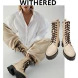 👉 Bandage cowhide vrouwen Withered england high street vintage Motorcycle Martin boots women winter shoes woman botas mujer