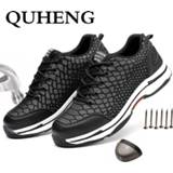 👉 Shoe QUHENG Work Safety for Men Lightweight Anti-Smashing Puncture-Proof Plus Size Winter Construction Shoes Free Shipping