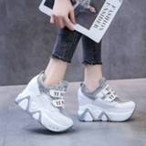 👉 Shoe vrouwen Hot Spring Autumn Breathable Shoes Woman High Platform Heels Casual 2020 Women 10CM Wedges Sneakers Chaussures Femme