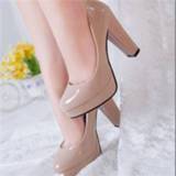 👉 Shoe PU leather vrouwen Hot Women Pumps Shoes Shallow Slip-On Round Toe High heels Wedding Party Derss Mujer Plus size 34-42 New