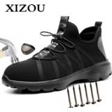 Veiligheids schoen steel XIZOU 2020 Safety Boot Air Mesh Men's Shoes Toe Boots Men Puncture-Proof Work Sneakers indestructible