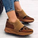 👉 Sneakers vrouwen Women Breathable Shoes New Design 2020 Casual Platform Wedge Fashion Sneaker With Leopard Flat 34-43