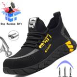 Veiligheidsschoen steel 48 2020 New Safety Shoes Men Light Sneaker Work Sneakers Indestructible Toe Anti-piercing Boots Plus Size