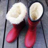 👉 Schoenen vrouwen 2020 Winter fashion women Snowboots with wool warm waterproof non-slip washing car laundry kitchen rain boots Femme