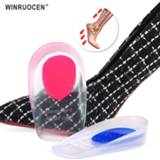👉 Massager silicone gel 1pair Soft Insoles for heel spurs pain Foot cushion Care Half Insole Pad Height Increase
