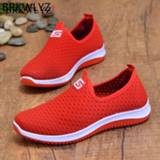 👉 Sneakers rubber vrouwen meisjes Women's Breathable Mesh Wedges Summer Shoes For Women Walking Shallow Solid Non Slip Casual Girls Tennis