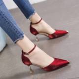 👉 Stiletto vrouwen Cresfimix women fashion high quality light weight buckle strap heel shoes lady cool party night club sexy a6681