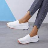 Slip on sneaker vrouwen Women summer pumps low heels wedges breathable mesh sneakers plus size shoes woman female
