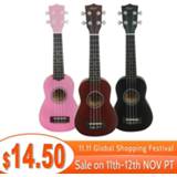 👉 Aiersi brand 21 Inch student hawaii gecko ukelele factory price mahogany Soprano guitar 4 string Ukulele with bag capo tuner