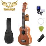 Mini guitar SevenAngel 21 Inch Ukulele Soprano 4 Strings 15 Frets Hawaii Ukelele Closed Knob Uku Wholesale Dropshipping