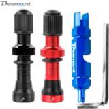 👉 Bike Deemount 2PCS Schrader A/V Valves 40mm CNC Machined Anodized Nipple for MTB Road Tubeless Rims