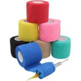 Bandage Disposable Self Adhesive Elastic For Handle With Tube Tightening Of Tattoo Accessories Random Color x1