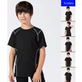 👉 Short sleeve Children Clothing Quick-Drying Basketball Football Training Wear Ultra-Stretch Movement Workout Running Sports Tees